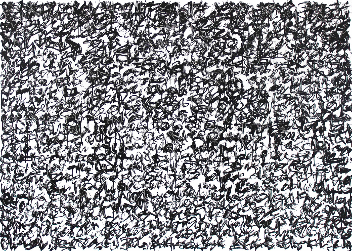 Tanc, sans titre, acrylique, encre et laque sur toile, 2015 © TANC