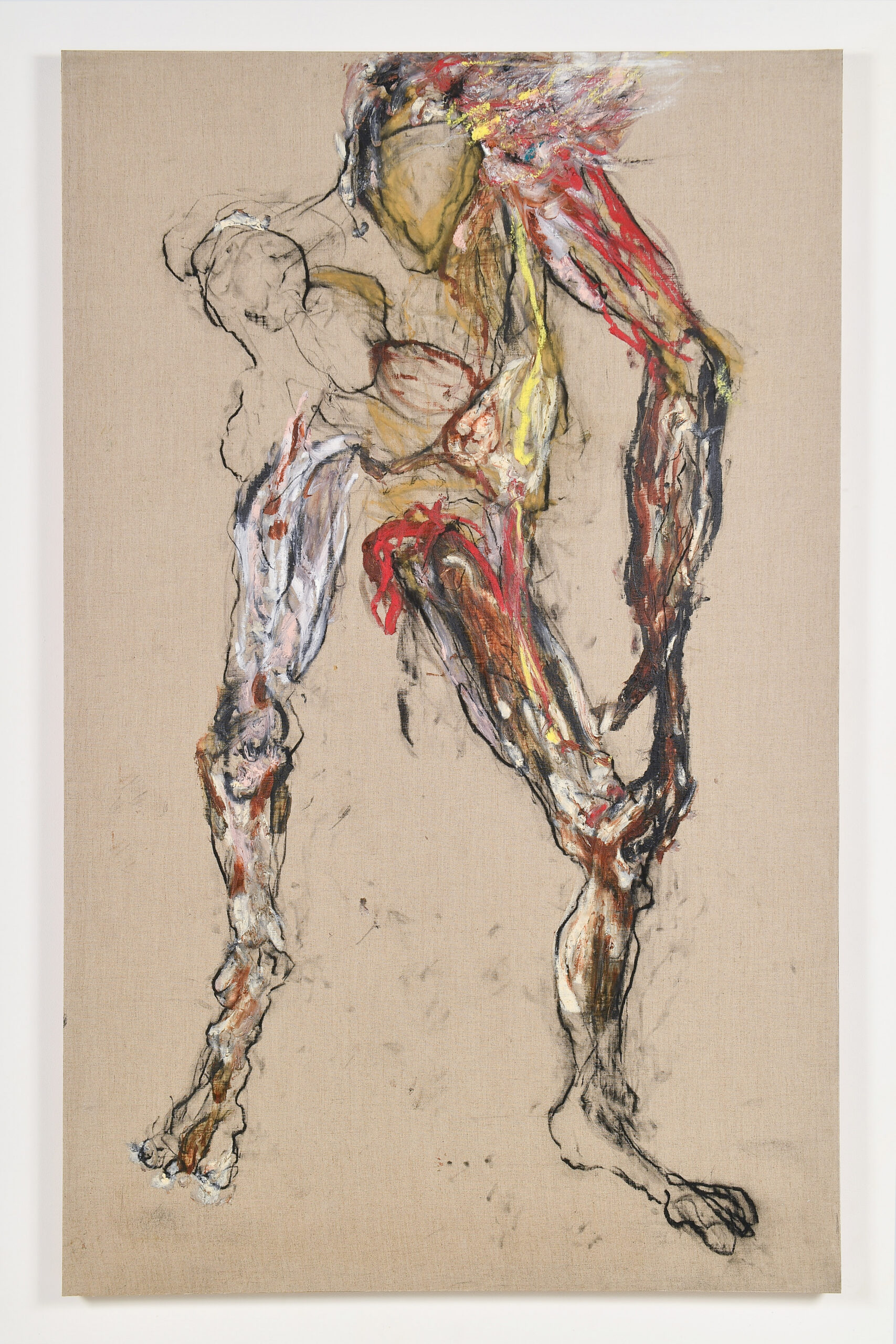 Untitled 4_2018 Huile, fusain et craie sur lin, 180 x 130 cm Untitled 4_2018 Huile, fusain et craie sur lin, 180 x 130 cm